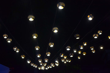 Dim Light inside the dark room in Bali Indonesia, Room with dim light