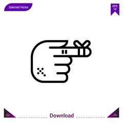 finger medical icon vector . Best modern, simple, isolated, application ,medical icons, logo, flat icon for website design or mobile applications, UI / UX design vector format