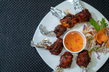 Chicken drumstick recipi with hot sauce