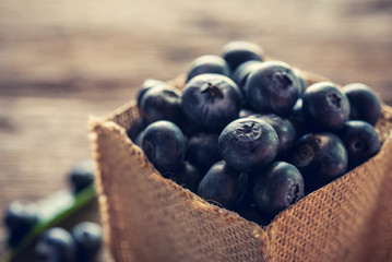 blueberries vintage tone