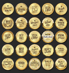  Luxury premium golden badges and labels 