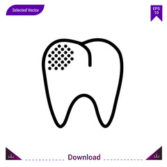 premolar medical icon vector . Best modern, simple, isolated, application ,medical icons, logo, flat icon for website design or mobile applications, UI / UX design vector format
