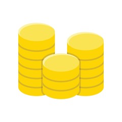 finance,  banking and money related dollar coins vector in flat design