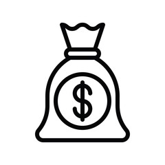 finance,  banking and money related cash potli vector with lineal or Editable stroke