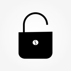 Lock Icon in trendy flat style isolated on white background. Security symbol for your web site design, logo, app, UI. Vector illustration