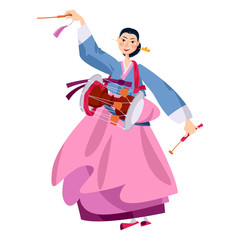 Traditional Korean dance with the drum “Janggu-chum”.