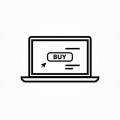 Icon online buy Single Icon Graphic Design