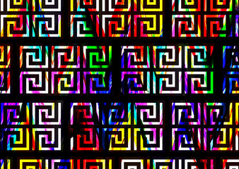 abstract ethnic geometric pattern design