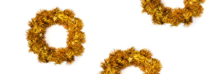 Christmas wreath on a white background.