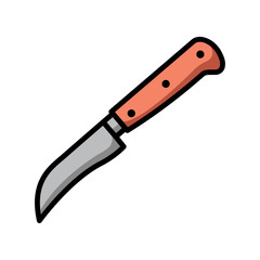 paring knife - kitchen utensils icon vector design template