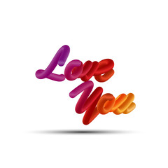 3d Handwritten lettering Happy Valentine day with hearts on background. Place for text. Vector illustration for Happy  Valentines, greeting card, wedding.