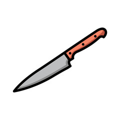 paring knife - kitchen utensils icon vector design template