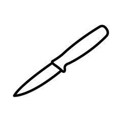 paring knife - kitchen utensils icon vector design template