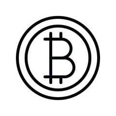 finance banking and money related bit coin vector in lineal or editable stroke design