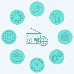 Radio vector icon sign symbol