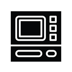 finance,  banking and money related atm machine vector with solid style