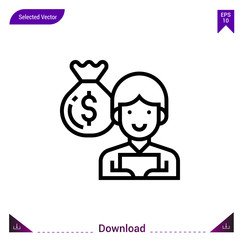 reporter icon vector . Best modern, simple, isolated, application ,journalist icons, logo, flat icon for website design or mobile applications, UI / UX design vector format