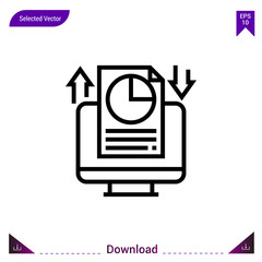 report icon vector . Best modern, simple, isolated, application ,statistical-analysis icons, logo, flat icon for website design or mobile applications, UI / UX design vector format