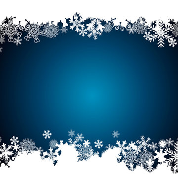 Christmas border, snowflake design background.