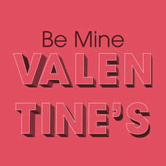 Valentines Day card design. heart with hand drawn typographic lettering isolated on background. Vector love Illustration of a Valentines Day EPS10.