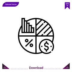 investment  icon vector . Best modern, simple, isolated, application ,passive-incomes icons, logo, flat icon for website design or mobile applications, UI / UX design vector format