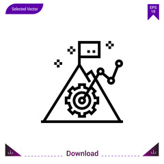 goal icon vector . Best modern, simple, isolated, application ,statistical-analysis icons, logo, flat icon for website design or mobile applications, UI / UX design vector format
