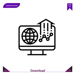 analysis icon vector . Best modern, simple, isolated, application ,statistical-analysis icons, logo, flat icon for website design or mobile applications, UI / UX design vector format