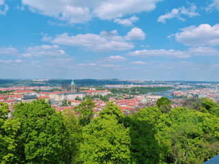 Fototapeta premium Panorama of the city - Prague, Czech 
