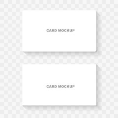 Fototapeta na wymiar White Empty Card with Flat Shadow Mockup