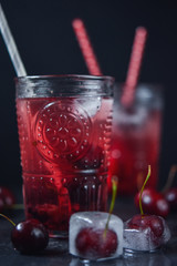 glass of cherry juice