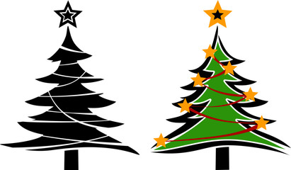 Christmas Tree Vector Background