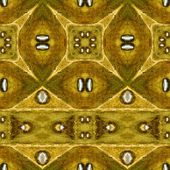 Drawing for an old metal gate. Stylized dark green vintage  plates with rivets. Seamless background.