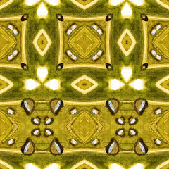 Drawing for an old metal gate. Stylized dark green vintage  plates with rivets. Seamless background.