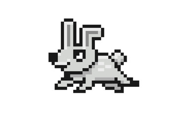 Pixel illustration of a rabbit