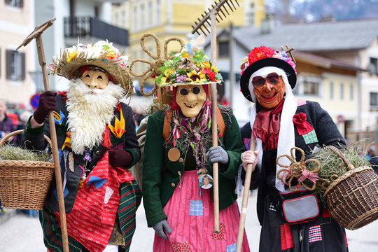 Fasching im Salzkammergut - hier wird noch richtig z&uuml;nftig gefeiert (Bezirk Gmunden, Ober&ouml;sterreich, &Ouml;sterreich)