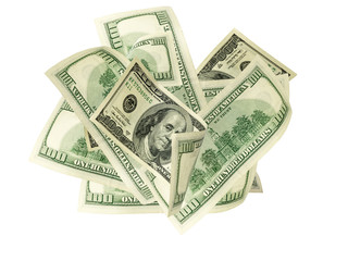 Money falling. American money. Washington american cash, usd bac