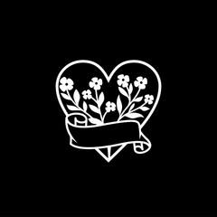 Beautiful Monogram love with floral