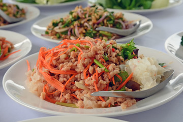 Spicy Minced Pork Salad , thai food