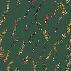 tropical garden outline. Leaf plant botanical floral foliage. Engraved ink art. Seamless background pattern. Fabric wallpaper print texture.
