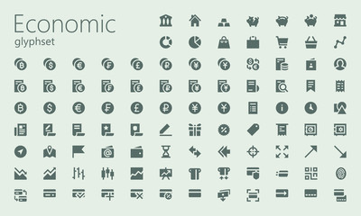 Economic and social glyph set