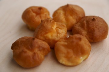 Buckwheat and cakes  with cream