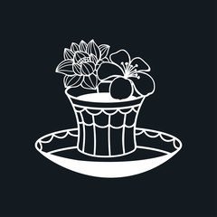 Beautiful Floral Cut File Element