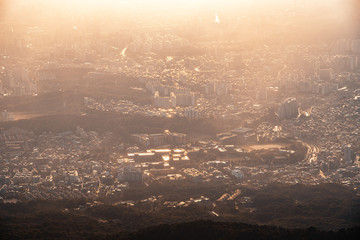 Naklejka premium Seoul City Downtown Skyline in seoul,Korea.