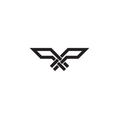 Fototapeta premium Bird or air vehicle vector symbol design