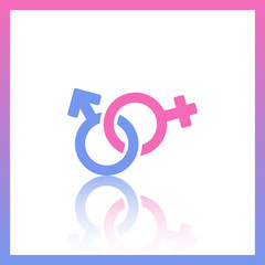 Abstract color vector gender icon.