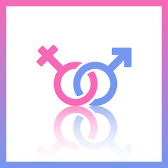 Abstract color vector gender icon.