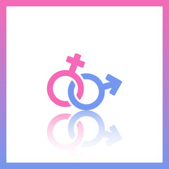 Abstract color vector gender icon.