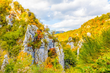 Fototapeta premium Rocks in Plitvice Lakes National Park, Croatia