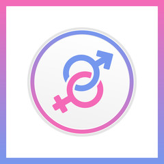 Abstract color vector gender icon.
