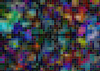 ピクセレートのモザイク柄のクールなグラフィックス